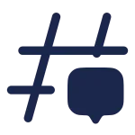 Hashtag Chat SVG Icon